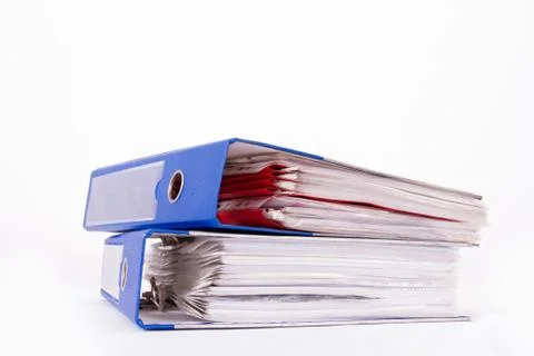 Stack of office folders Stock Photos