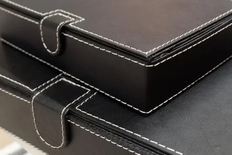 Stack of Office Organize Boxes or Archive Boxes Stock Photos