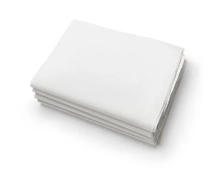 Stack of old blank newspapers isolated on white background Stock Photos