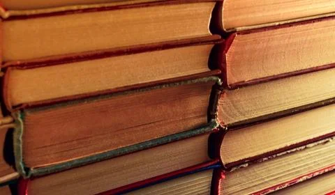 Stack of old books background Stock Photos