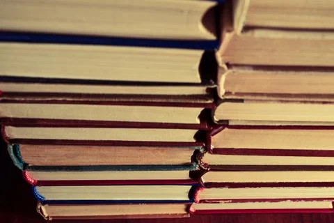 Stack of old books background Stock Photos