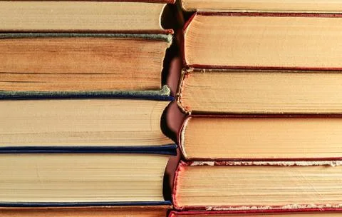 Stack of old books background Stock Photos