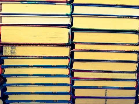 Stack of old books background Stock Photos