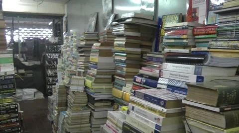 Stack of old books Stock Footage 39862304