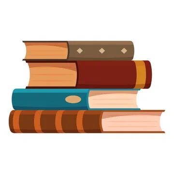 Stack of old books forming a small tower of knowledge Illustrazione stock