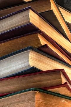 Stack of Old Books isolated on white Stock Photos