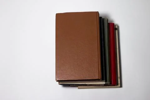 Stack of Old Books isolated on white background Foto stock