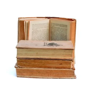 Stack of old books Stock Photos