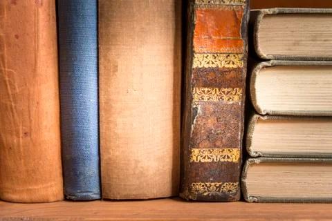 Stack of old books Stock Photos