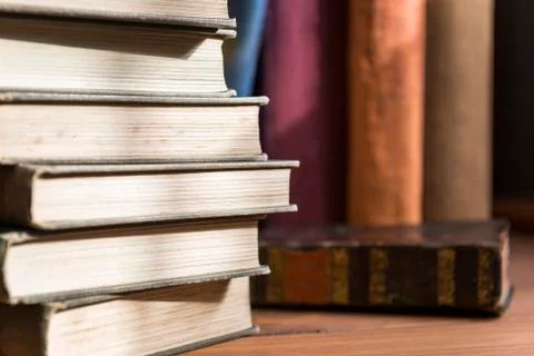 Stack of old books Stock Photos