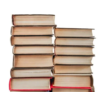 Stack on an old books. Stock Photos