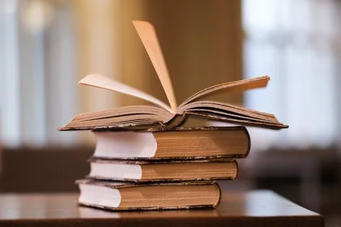 A stack of old books Stock Photos
