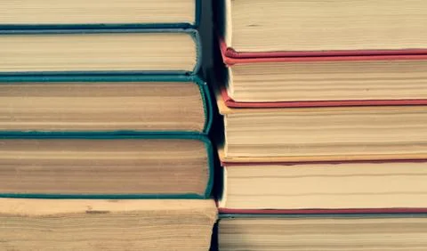 Stack of old colorfull books Stock Photos