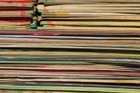 Stack of the old journals for background Stock Photos
