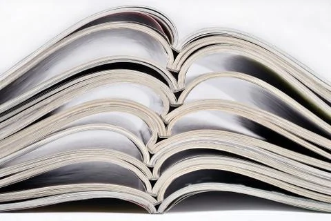 Stack of old magazines Stock Photos