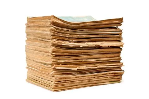 A stack of old magazines Stock Photos