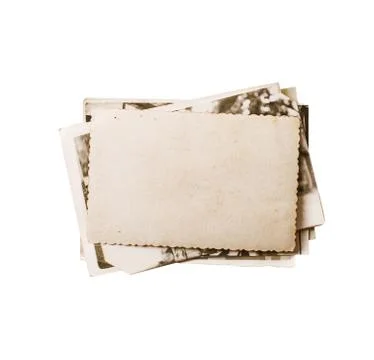 Stack of old photos Foto stock