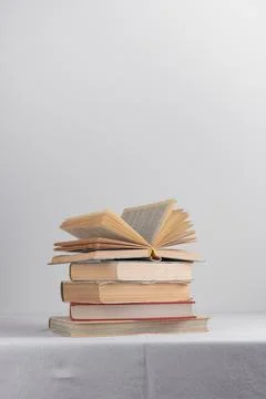 Stack of old rustic vintage books Stock Photos