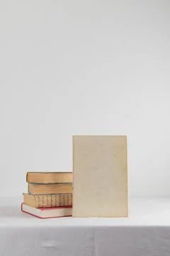 Stack of old rustic vintage books Stock Photos