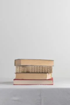 Stack of old rustic vintage books Stock Photos