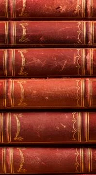 Stack of old vintage books Stock Photos