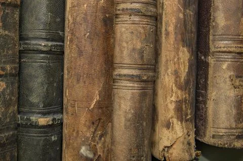 Stack of old vintage books Stock Photos
