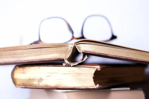 A stack of olf books Stock Photos