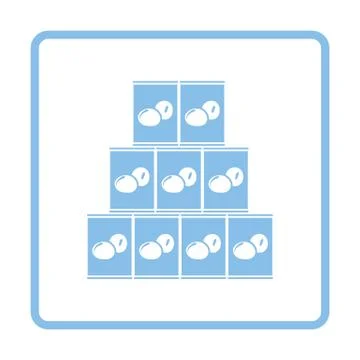Stack of olive cans icon 스톡 일러스트