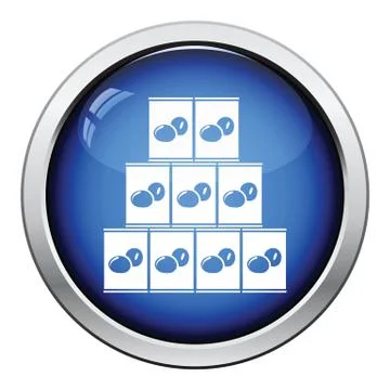 Stack of olive cans icon イラスト素材