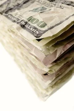 Stack of one-hundred dollar bills Stock Photos