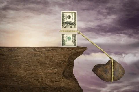 Stack of one hundred dollar Stock Illustration