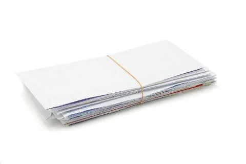 Stack of opened envelopes Stock Photos