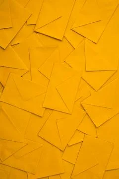 Stack of orange envelopes, background abstract Stock Photos