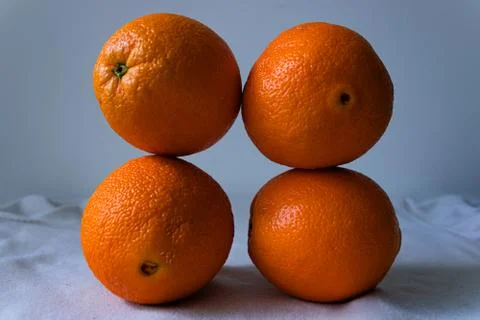 Stack of Oranges Background Stock Photos