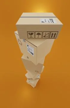 Stack of packages Stock Illustration