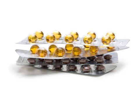 Stack of packages Foto stock