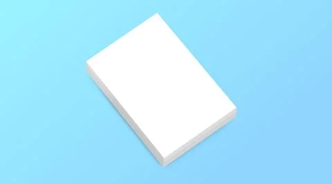 Stack Of Pages Isolated Blank Poster Mockup Brand Identity Showcase Template Stock Illustration