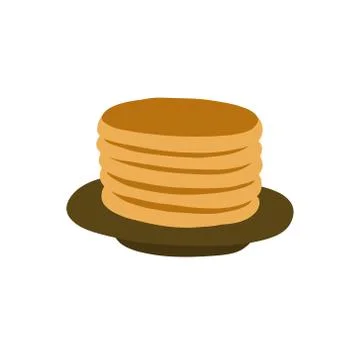 Stack of pancakes doodle icon, vector color line illustration Stock Illustration