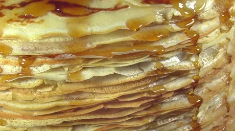 Stack of pancakes Stock Footage 46163667