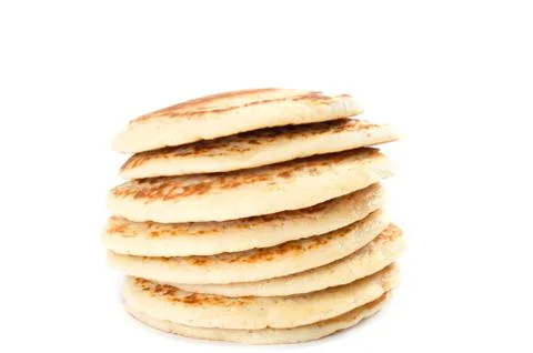 Stack of pancakes isolated on white background Foto stock
