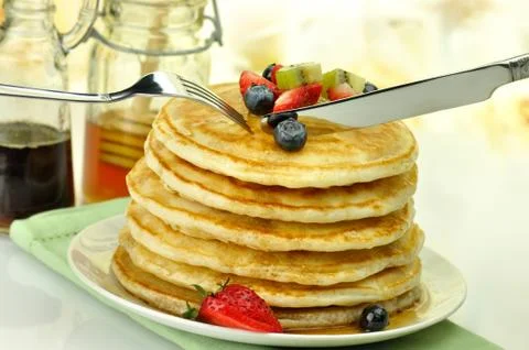 Stack of pancakes Stock Photos