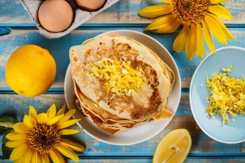 Stack of pancakes Stock Photos
