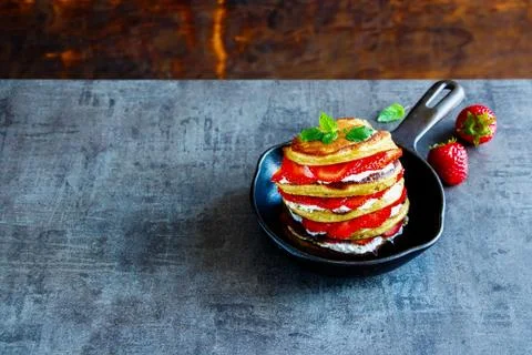 Stack of pancakes Stock Photos