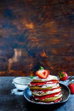 Stack of pancakes Stock Photos