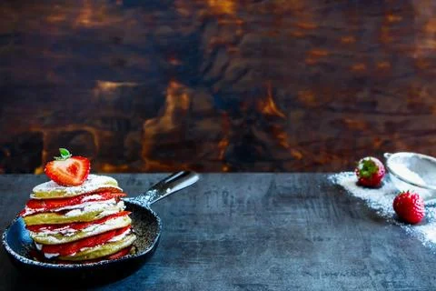 Stack of pancakes Foto stock