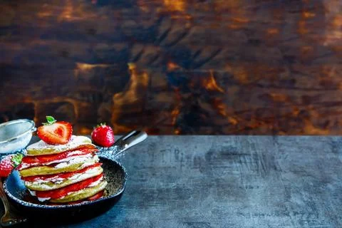 Stack of pancakes Stock Photos