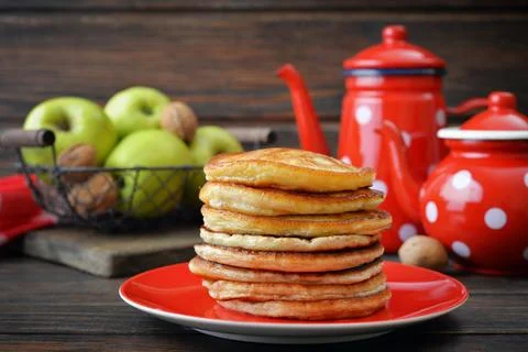 Stack of pancakes Stock Photos