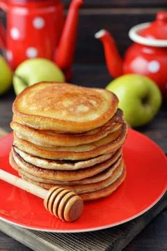 Stack of pancakes Stock Photos