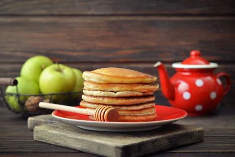 Stack of pancakes Stock Photos