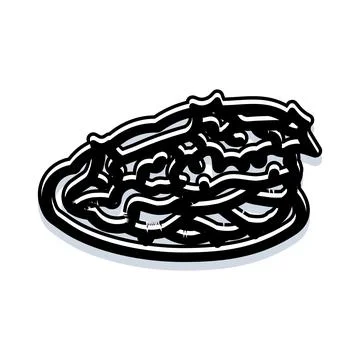 Stack of pancakes on a plate doodle drawing Stockillustratie